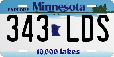 MN license plate 343LDS