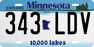MN license plate 343LDV