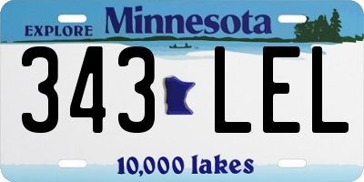 MN license plate 343LEL