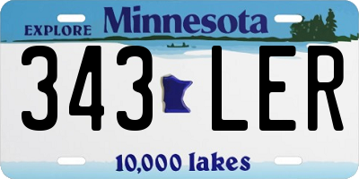 MN license plate 343LER
