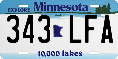 MN license plate 343LFA