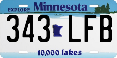 MN license plate 343LFB