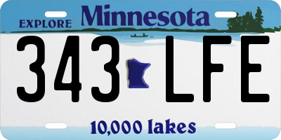 MN license plate 343LFE