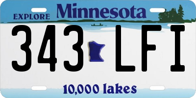MN license plate 343LFI