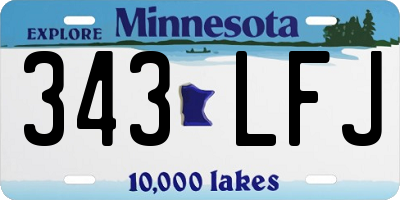 MN license plate 343LFJ