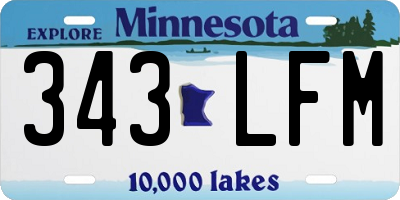 MN license plate 343LFM