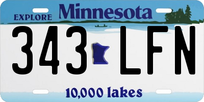 MN license plate 343LFN