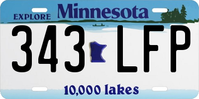 MN license plate 343LFP