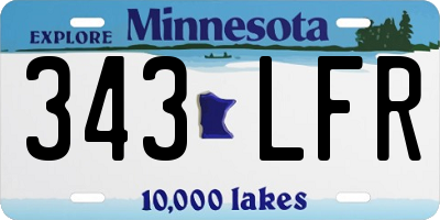 MN license plate 343LFR