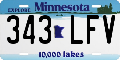 MN license plate 343LFV