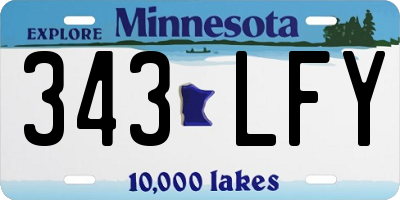 MN license plate 343LFY