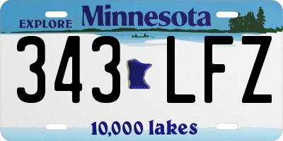 MN license plate 343LFZ