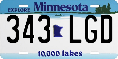 MN license plate 343LGD