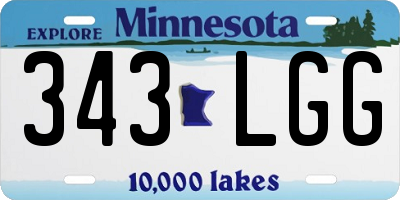 MN license plate 343LGG