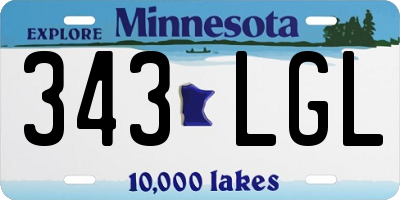 MN license plate 343LGL