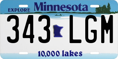 MN license plate 343LGM