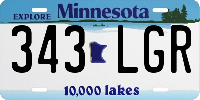 MN license plate 343LGR