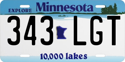 MN license plate 343LGT