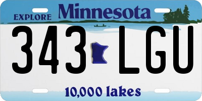 MN license plate 343LGU