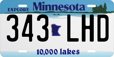 MN license plate 343LHD