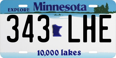 MN license plate 343LHE