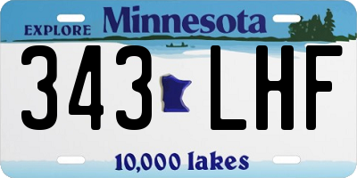 MN license plate 343LHF