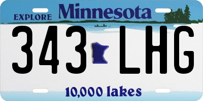 MN license plate 343LHG