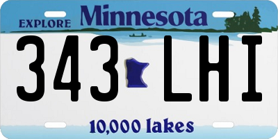 MN license plate 343LHI