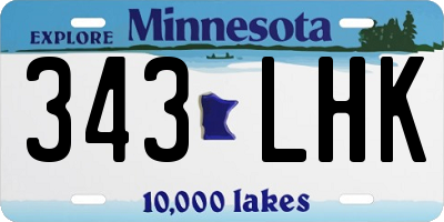 MN license plate 343LHK