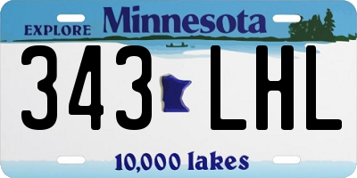 MN license plate 343LHL