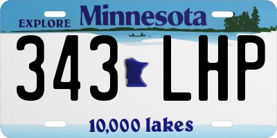 MN license plate 343LHP