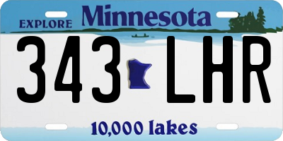 MN license plate 343LHR