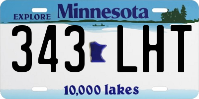 MN license plate 343LHT
