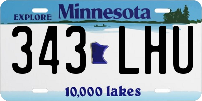 MN license plate 343LHU