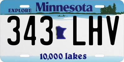 MN license plate 343LHV