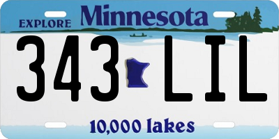 MN license plate 343LIL