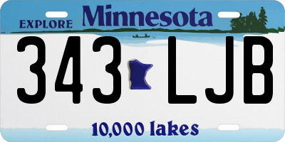 MN license plate 343LJB