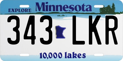 MN license plate 343LKR