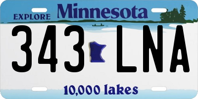 MN license plate 343LNA