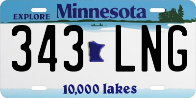 MN license plate 343LNG