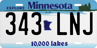 MN license plate 343LNJ