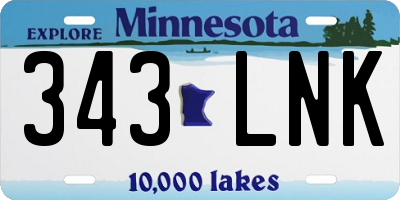 MN license plate 343LNK