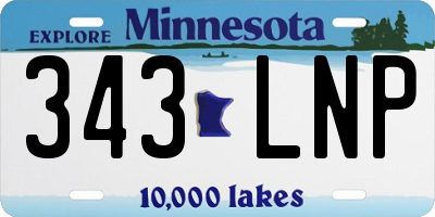 MN license plate 343LNP