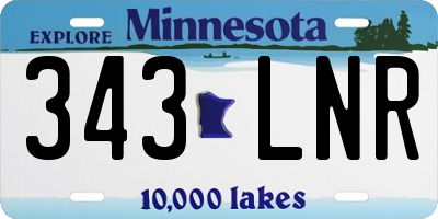 MN license plate 343LNR