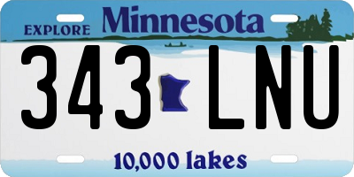 MN license plate 343LNU
