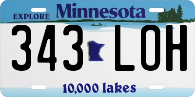 MN license plate 343LOH