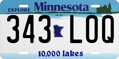 MN license plate 343LOQ