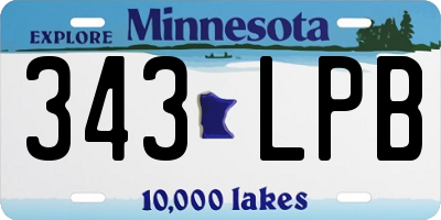 MN license plate 343LPB