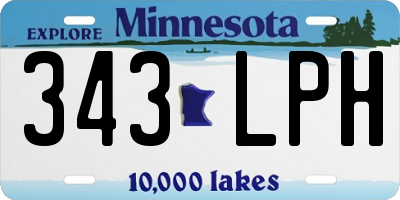 MN license plate 343LPH