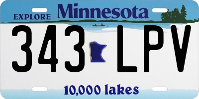 MN license plate 343LPV